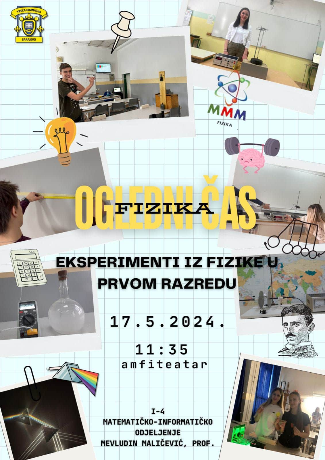 Ogledni čas iz fizike | Treća gimnazija Sarajevo