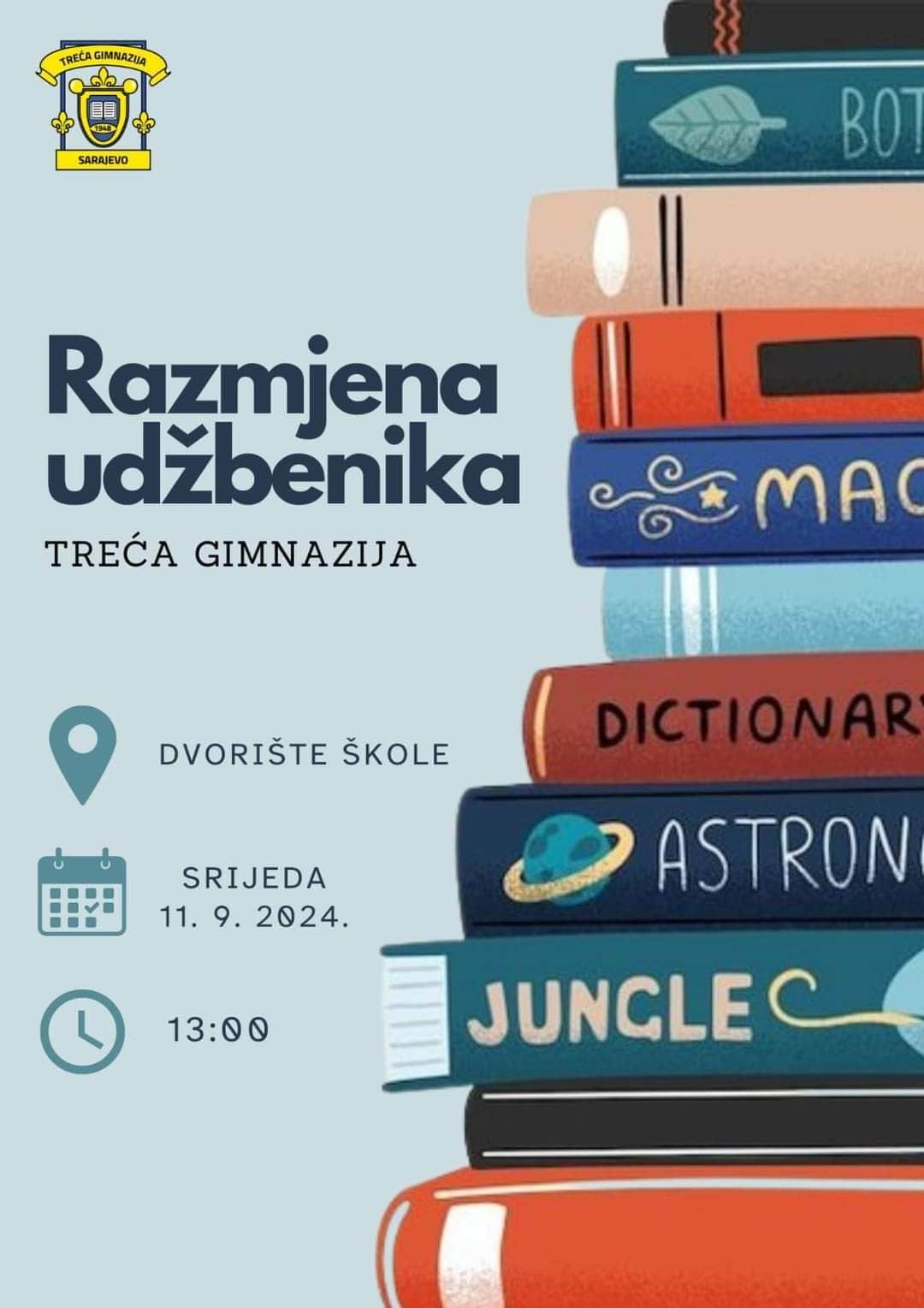 Razmjena udžbenika | Treća gimnazija Sarajevo
